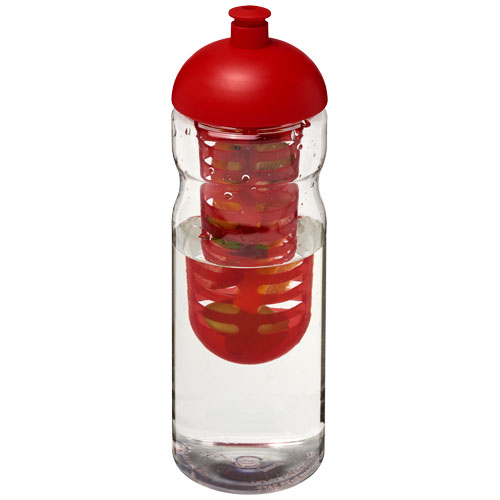 Bidon promotionnel et infuseur 650ml H2O Active® Translucide et Rouge
